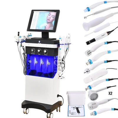14 in 1 Hydrofacial dermabrasion besar gelembung semprotan oksigen wajah dipimpin mesin peremajaan kulit