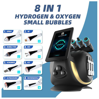 8 In 1 Oxygen untuk Wajah Gelembung Kecil Sistem Pengelolaan Kulit Multifungsi
