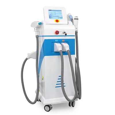 Mesin Pengangkat Wajah RF Penghilang Rambut IPL Penghilang Tato Laser Nd Yag Multifungsi 4 In 1