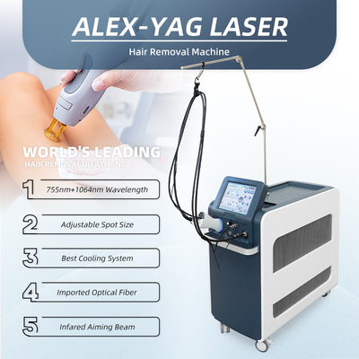 Vertikal 755nm Alex Laser fiber optical Hair Removal Long Pulse Nd Yag Laser Hair Removal 1064nm
