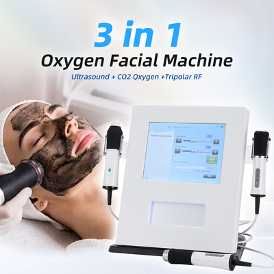 Mesin Wajah Oksigen 3 In 1 U Rf Co2 Gelembung Oksigenasi Pengencang Kulit Mesin Wajah Jet Oksigen 3 In 1