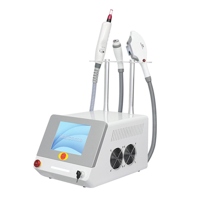 OEM Penghapusan Rambut Penghapusan Tato Mesin Pengetatan Kulit 3 Handle RF Elight IPL Nd Yag Laser 5 In 1 Multifunction Beauty Machine