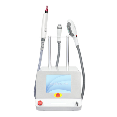 OEM Penghapusan Rambut Penghapusan Tato Mesin Pengetatan Kulit 3 Handle RF Elight IPL Nd Yag Laser 5 In 1 Multifunction Beauty Machine