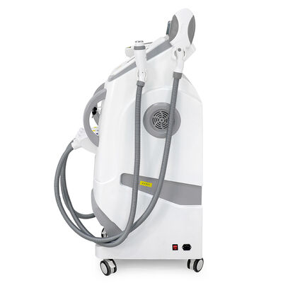 Mesin Kecantikan Laser Tiga-dalam-Satu Multi-fungsi Vertikal Tiga pegangan Laser Penghapusan Rambut Tanpa Nyeri Penghapusan Rambut Aman Laser Penghapusan Tato Mesin RF