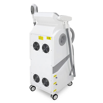 Mesin Kecantikan Laser Tiga-dalam-Satu Multi-fungsi Vertikal Tiga pegangan Laser Penghapusan Rambut Tanpa Nyeri Penghapusan Rambut Aman Laser Penghapusan Tato Mesin RF