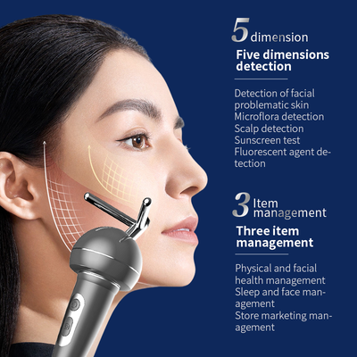 X5 Pro AI Penganalisis Kulit Wajah Peralatan Diagnosis Kulit Salon Pemindai Wajah Multi-spektrum