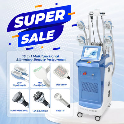 Mesin Pembekuan Lemak Cryolipolysis Sekitarnya 360 Peralatan Pelangsing Criolipolisis Kontur Tubuh Non Invasif untuk Salon Klinik Pengurangan Lemak Penghilang Selulit