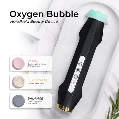 Alat Salon Kulit Portabel Terang Pengangkat Microbubble LED Handpiece Gelembung Oksigen