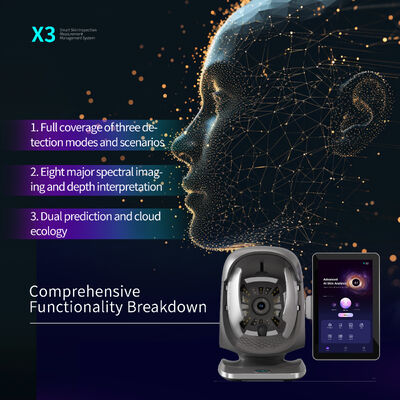 X3 Skin Analyzer AI Camera Salon Diagnostik Wajah Detektor Kecantikan Peralatan Mesin Pemindai HD