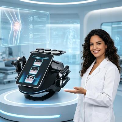 448KHz RF Tecar Therapy Machine dengan 3 probe 8 kepala dan 12 inci layar sentuh untuk kesehatan jaringan dalam