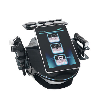 448KHz Tecar RF Collagen Regeneration Machine dengan layar sentuh 12 inci dan tiga pegangan 8 kepala untuk perpanjangan kulit