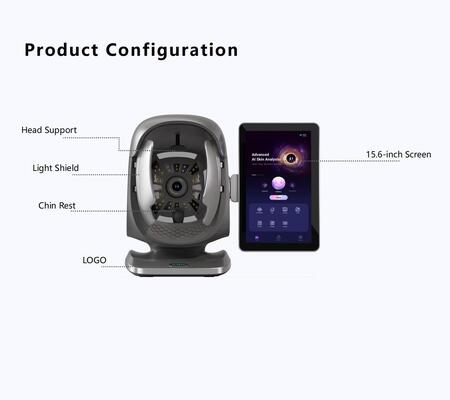 AI Pore Wrinkle Skin Analyzer Machine 15.6 Inch HD Scanner Salon Wajah Diagnostic Beauty Device