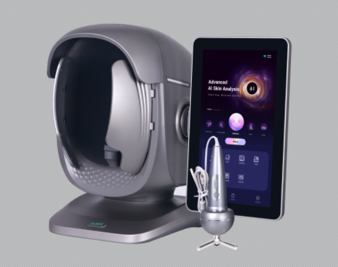 Pro AI-powered Facial Skin Analyzer baru: Perangkat layar 15,6 inci untuk deteksi multispectral kelembaban kulit dan pigmentasi.