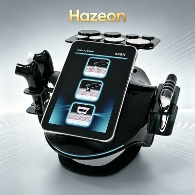 Hazeon 448kHz Tecar Therapy RET CET Perangkat Penguat Tubuh Perawatan mendalam Portable Perangkat Fisioterapi, Alat Pembentuk Tubuh, Perangkat Penghapusan Lemak Dengan 2 Sonde Demam/1 Fascia Meter