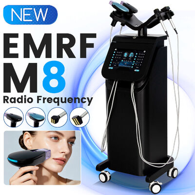 Mesin Wajah EMRF M8 Gold Fractional Microneedling Terbaru 2026 4 in 1 untuk Peremajaan Kulit Pengencangan Kulit