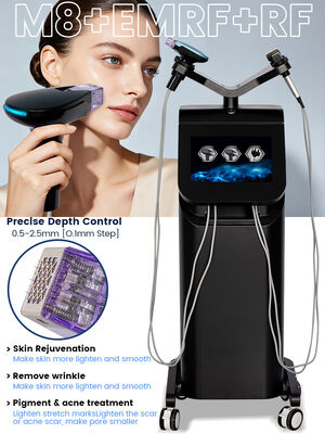 Mesin Kecantikan M8 RF Microneedling dengan 4 Handpiece untuk Penetrasi Energi Dalam dan Pengencangan Kulit